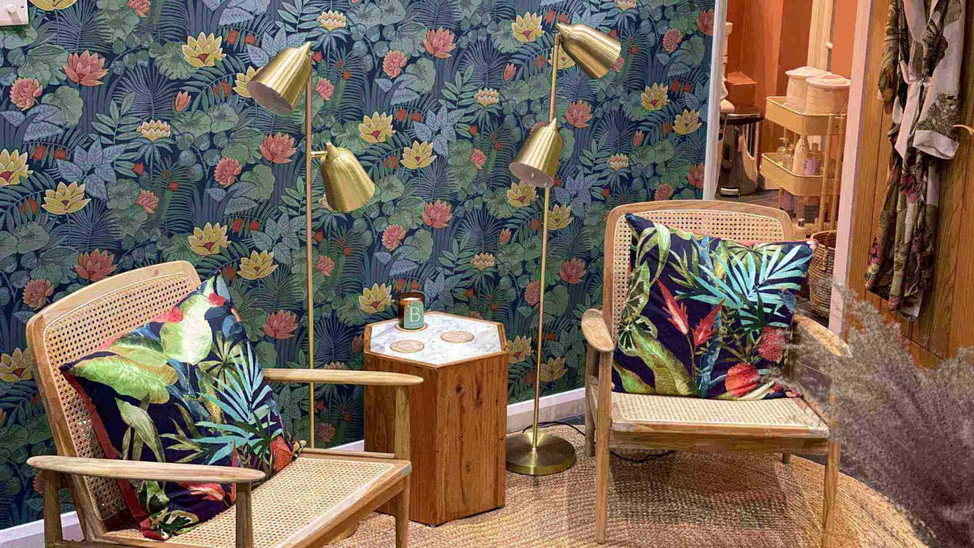Waiting Room Interior Details of a Luxe Beauty Salon in Blackheath