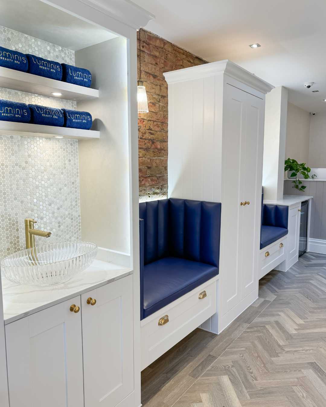 Manicure and pedicure area at beauty salon, Luminis Chislehurst.