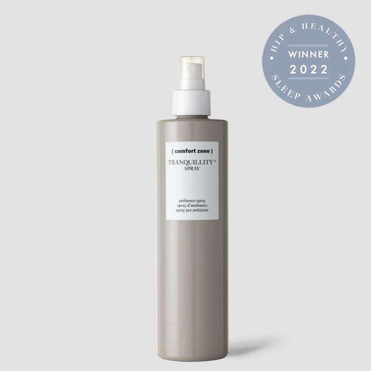 A plain product shot of the Tranquillity Spray from Comfort Zone.