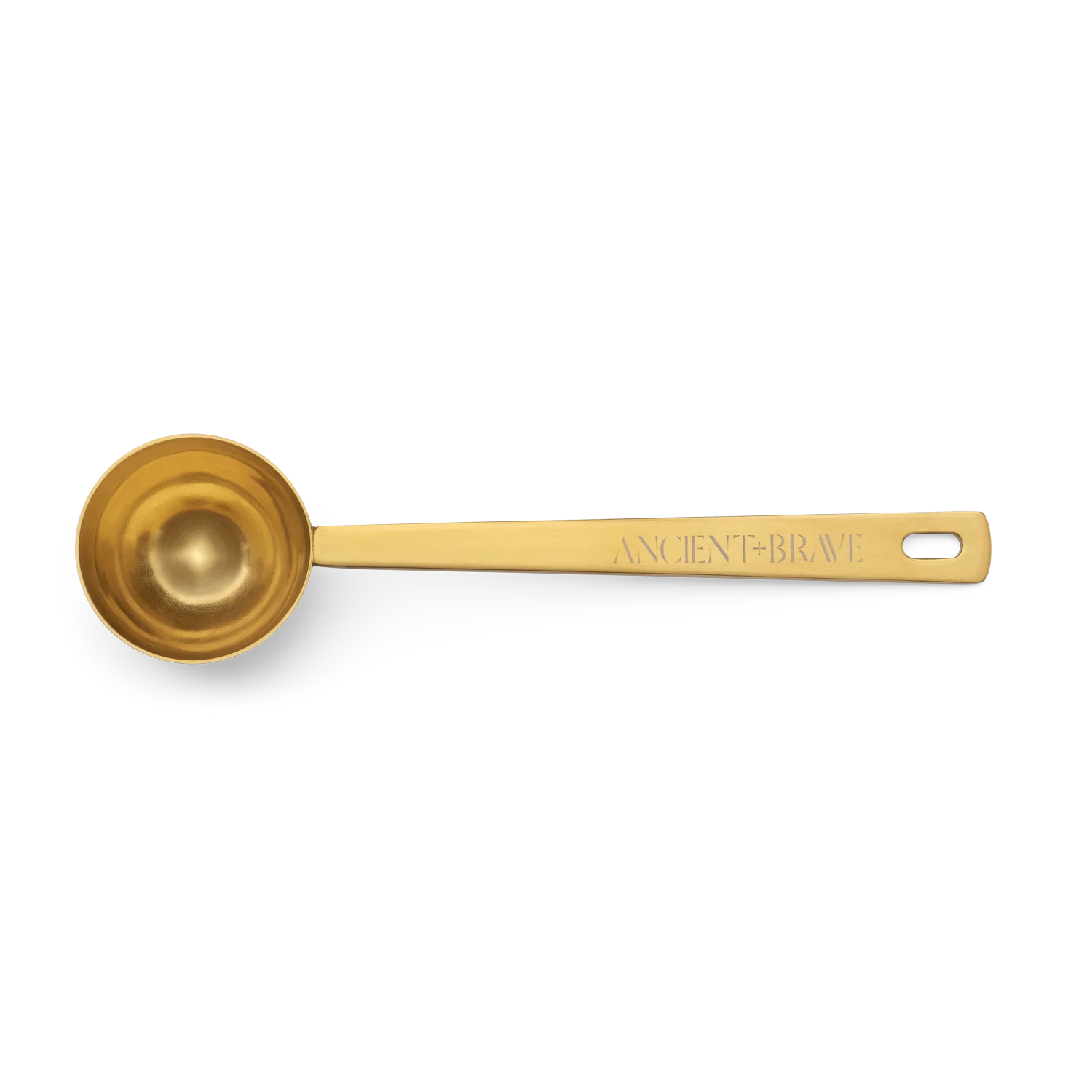 Gold measuring spoon with &