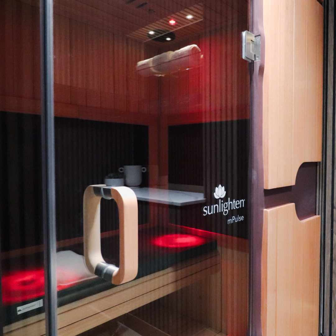 Infrared sauna with &