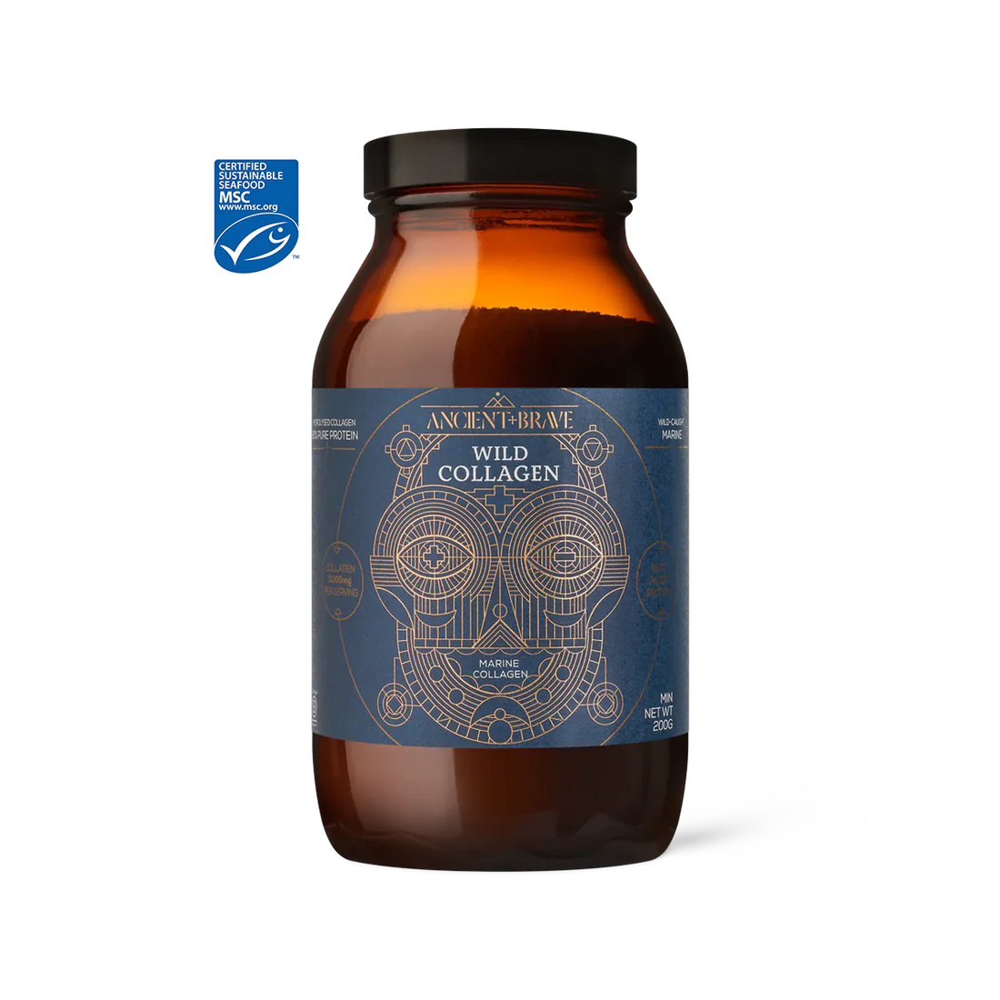 Brown bottle labeled &