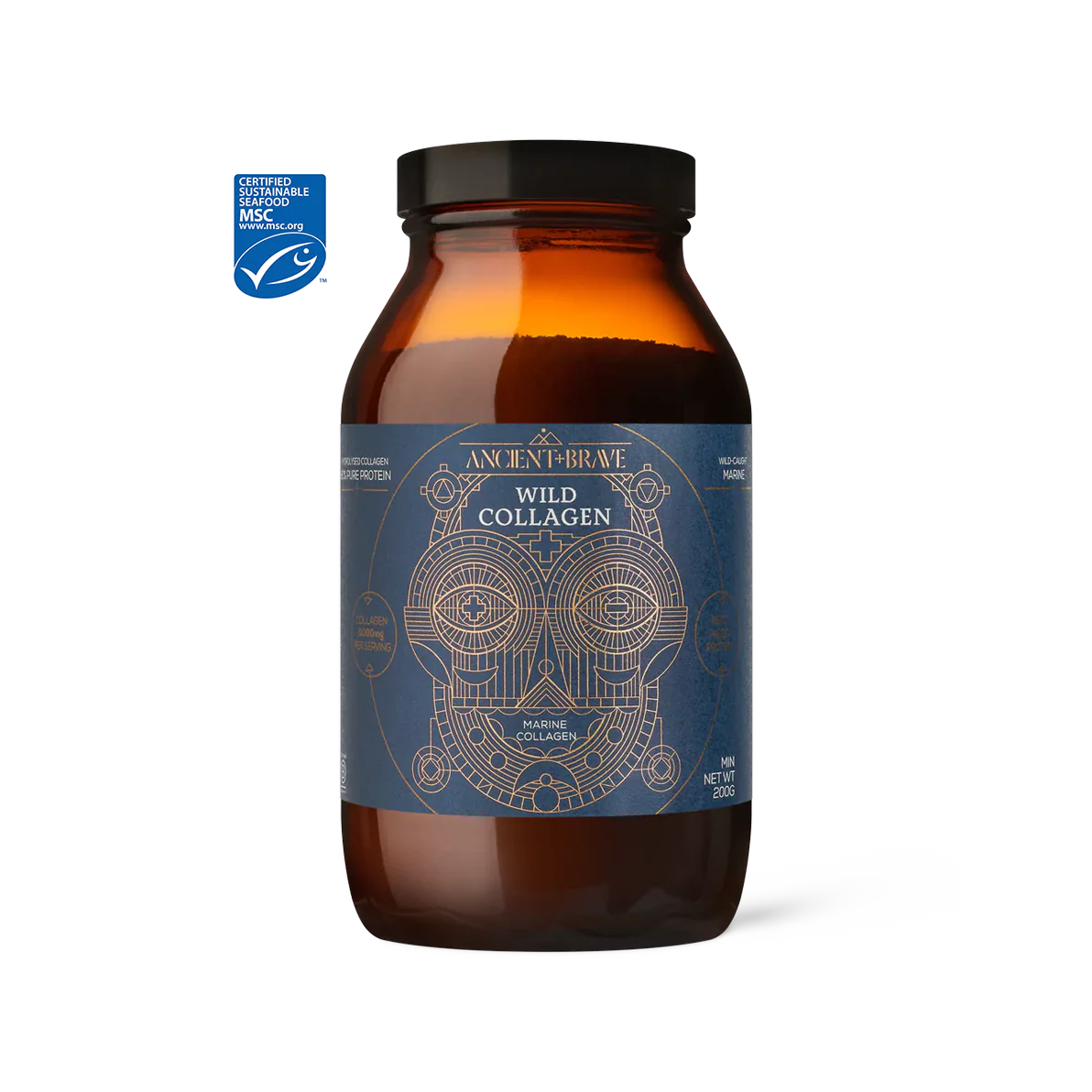 Brown bottle labeled &